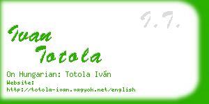 ivan totola business card